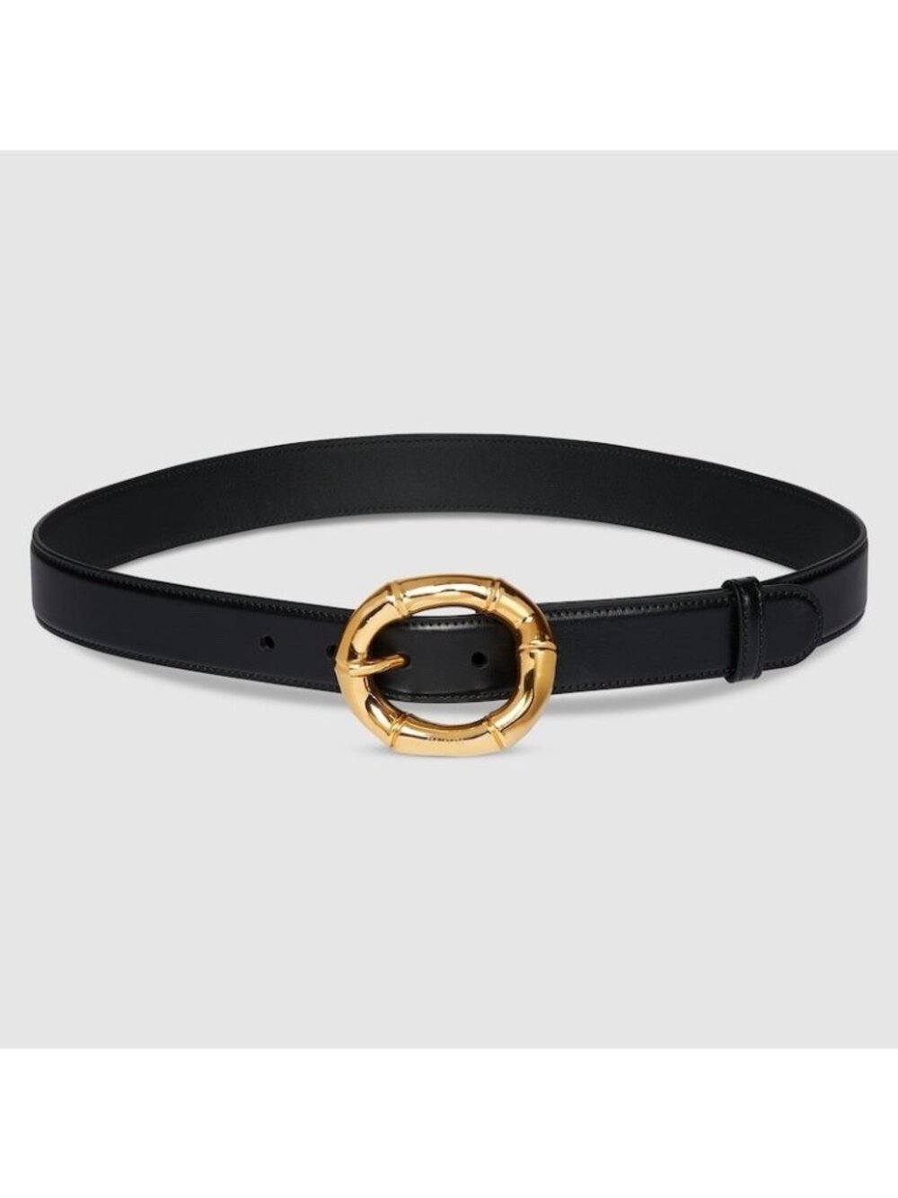 NEW Gucci Belt Black Bamboo Round Sz 80 Cm 32 In